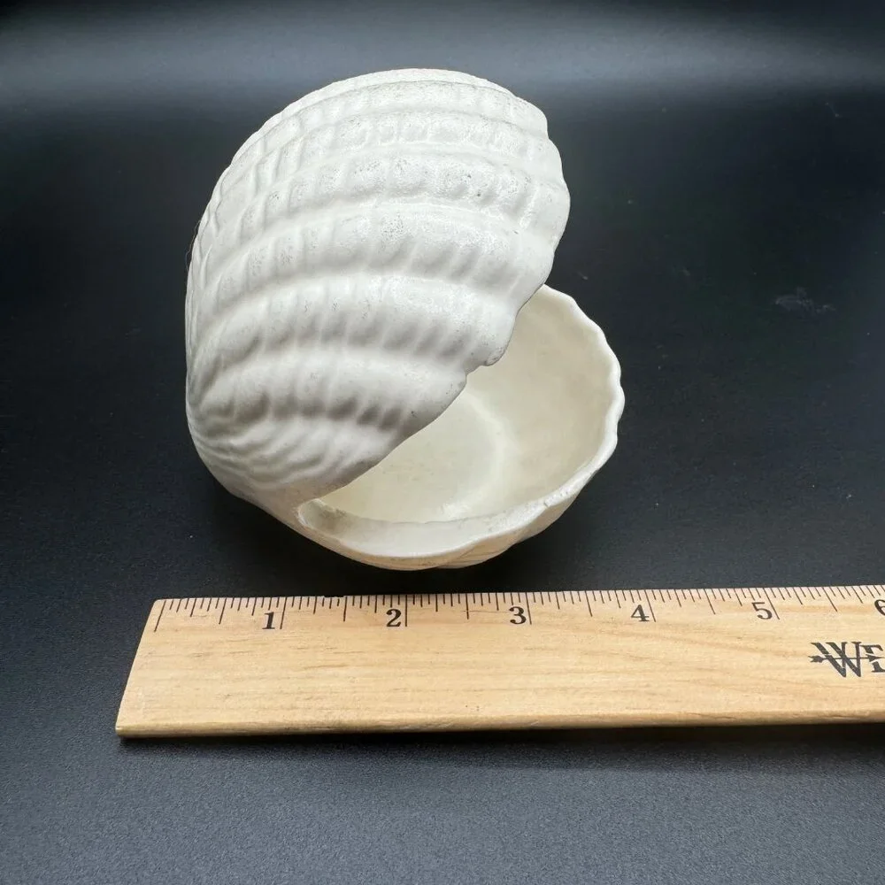 Vintage kitchen bathroom Double Clam Shell Dish read